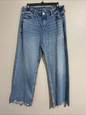 American Eagle Outfitters Light Blue High-Rise Straight Jeans